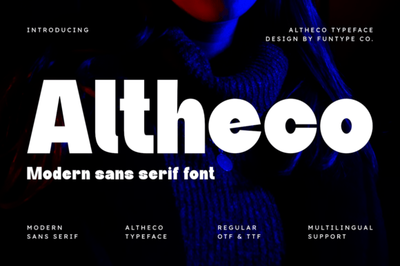 Altheco: A Bold Sans Serif Font for Modern Branding Projects