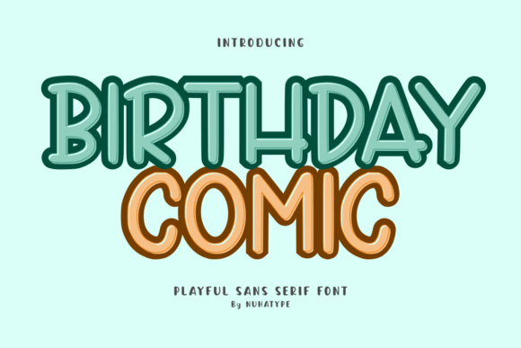 Birthday Comic: A Cute Sans Serif Font for Handcrafted Branding