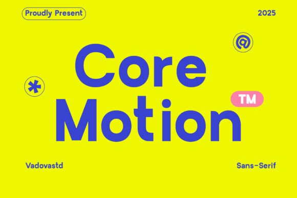 Core Motion: A Dynamic Sans Serif Font for High-Energy Design