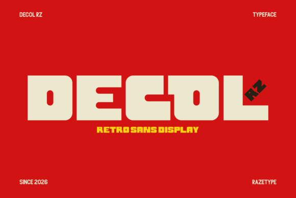 Decol Rz: A Bold Retro Sans Serif Font for Modern Designers