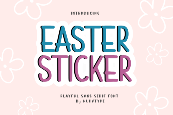 Easter Sticker: A Handcrafted Sans Serif for Creative Projects