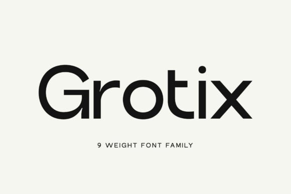 Grotix: A Sleek Sans Serif Font for Crafters and Product Designers