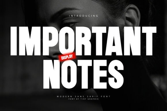 Important Notes Font: A Bold Sans Serif for Modern Branding