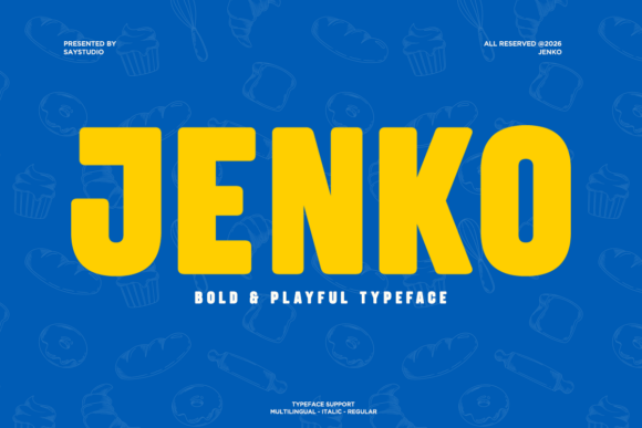 Jenko: A Bold Sans Serif Font That Elevates Handmade Design Projects