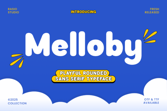 Melloby: A Playful Sans Serif Font for Handmade Labels, Invitations, and Shop Branding
