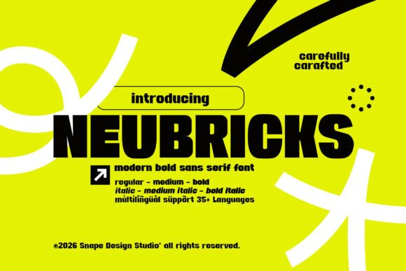 Neubricks: A Bold Sans Serif Font for Modern Branding and Business Design