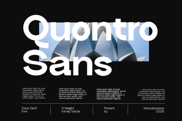 Quantro Sans: A Modern Sans Serif Typeface for Elegant Editorial Design