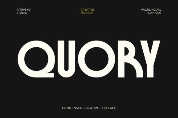 Quory: A Retro-Inspired Sans Serif Font for Bold Editorial Design