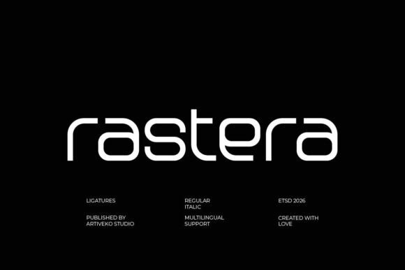 Rastera: A Minimalist Sans Serif Font for Elegant Editorial Design