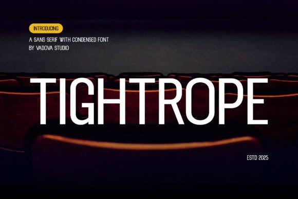 Tightrope Condensed Font for Editorial Design and Digital Publishing