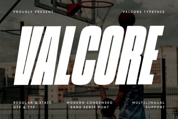 Valcore: A Bold Condensed Sans Serif Font for High-Impact Campaigns