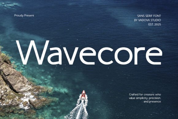 Wavecore: A Bold Sans Serif Font for Modern Editorial Design